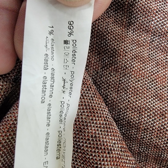 Zara Houndstooth Trafaluc Brown Black Red SHIFT Dress Size Small Polyester - Picture 16 of 16